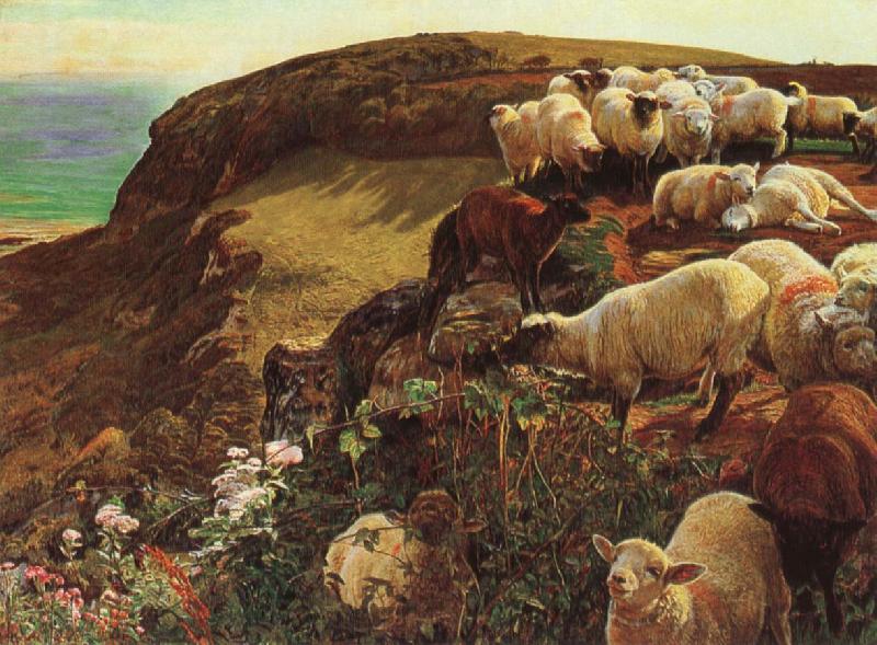 William Holman Hunt Being English coasts France oil painting art